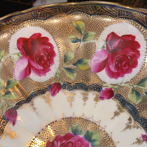 Hand Painted Pink, Rose and Gold Nippon Fine China bowl - Picture 3 of 6